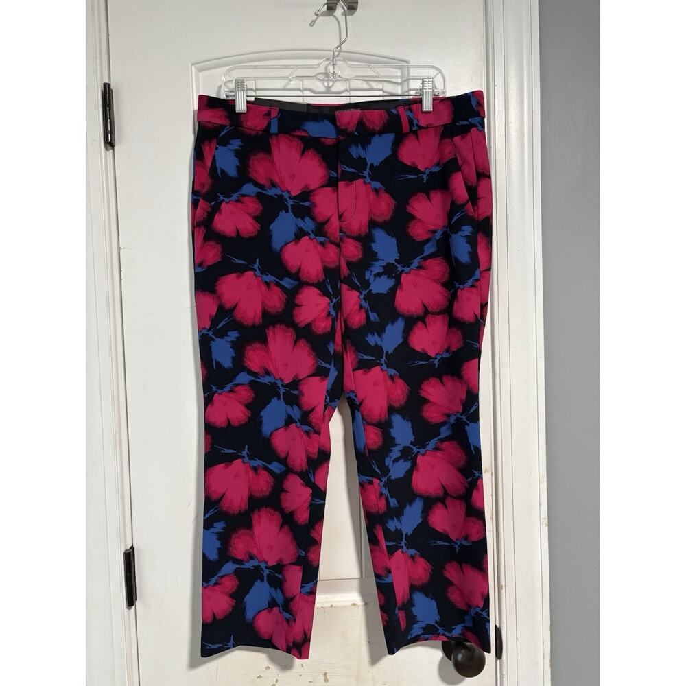 Banana Republic‎ Avery Pants Size 12p navy bold FLORAL NWT